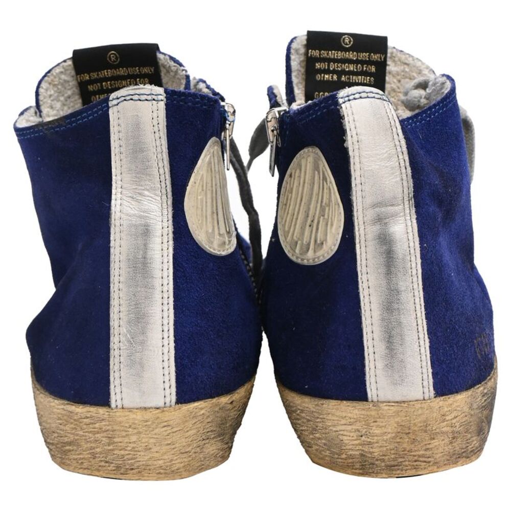 Golden Goose Francy High-Top Sneakers in Blue Suede - Picture 4 of 9